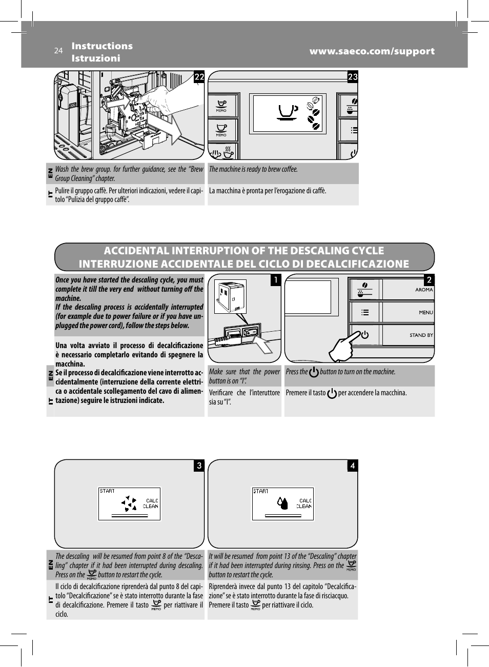 Philips Saeco Moltio Kaffeevollautomat User Manual | Page 24 / 92