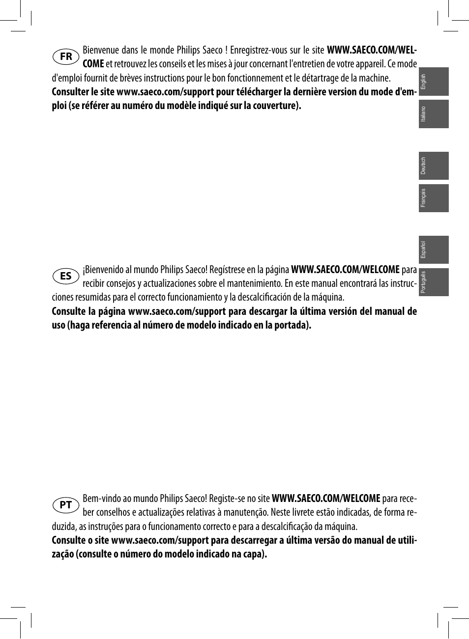 Philips Saeco Moltio Kaffeevollautomat User Manual | Page 3 / 92