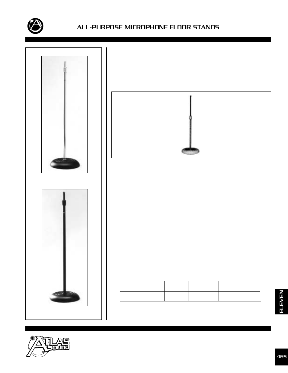 Atlas Sound MS-10C User Manual | 2 pages