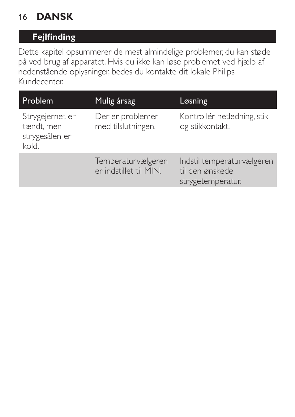 Philips Trocken-Bügeleisen User Manual | Page 16 / 80