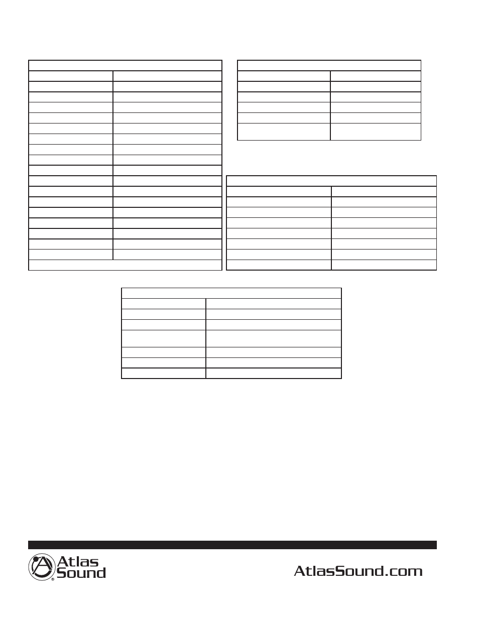 Architect and engineer specifications | Atlas Sound I8SC User Manual | Page 2 / 2