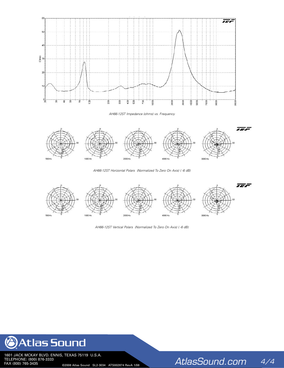Atlas Sound 2-Way Stadium Horn System AH66-12ST User Manual | Page 4 / 4