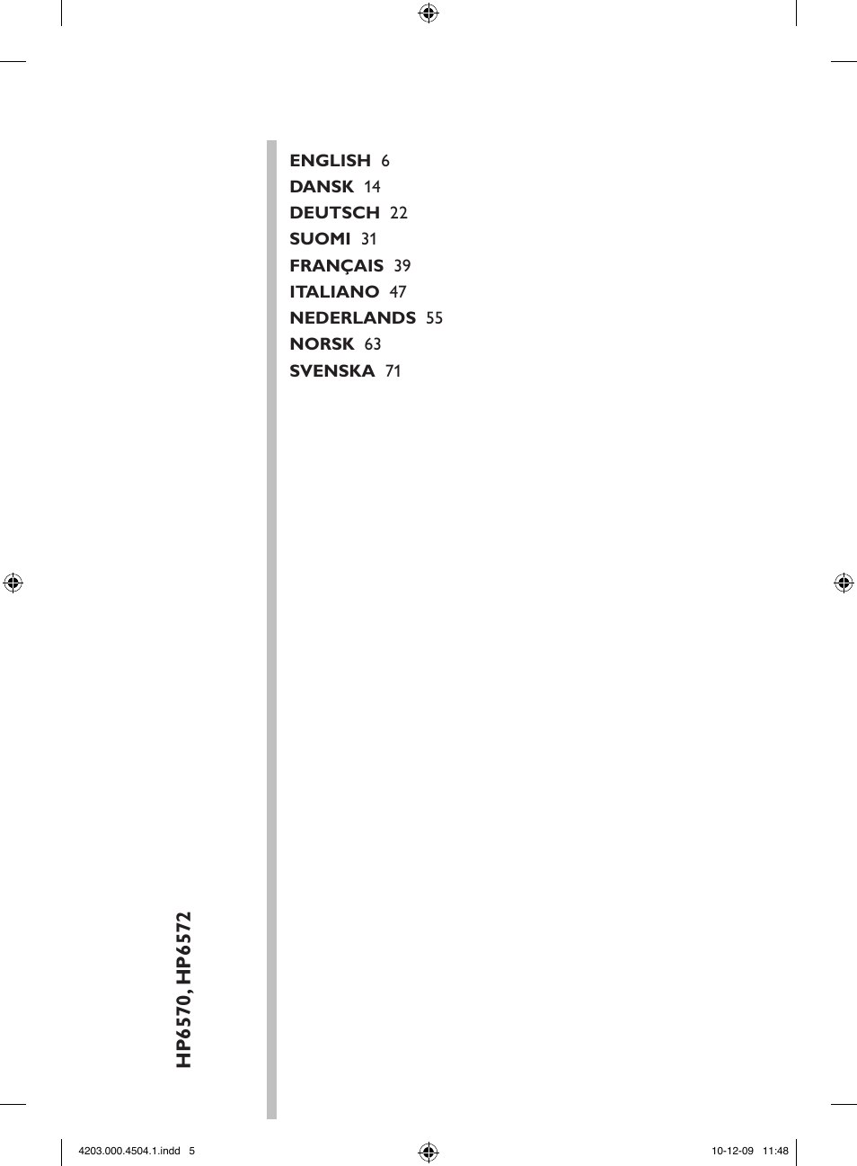Philips SatinPerfect Epilierer User Manual | Page 5 / 88