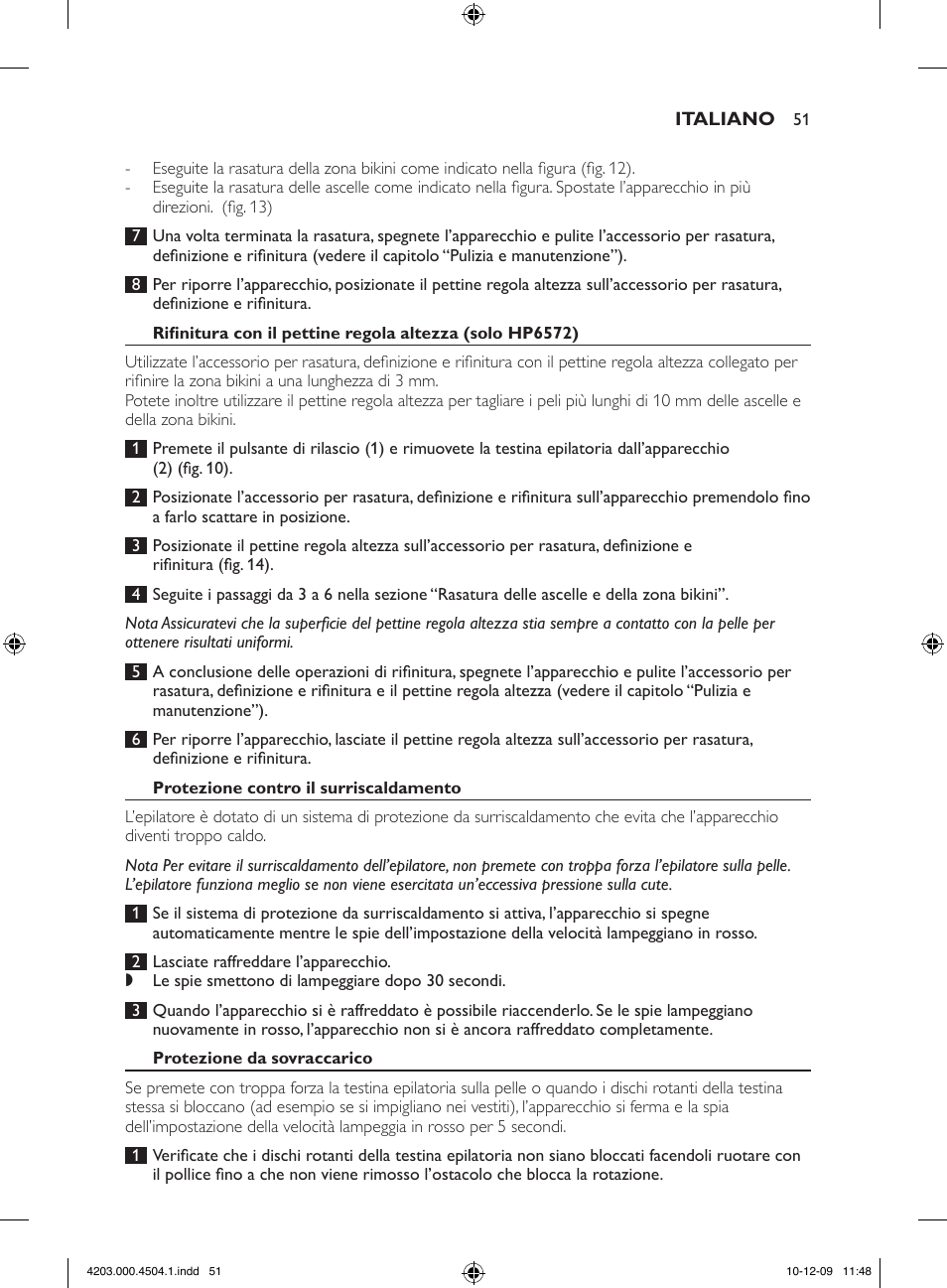 Philips SatinPerfect Epilierer User Manual | Page 51 / 88