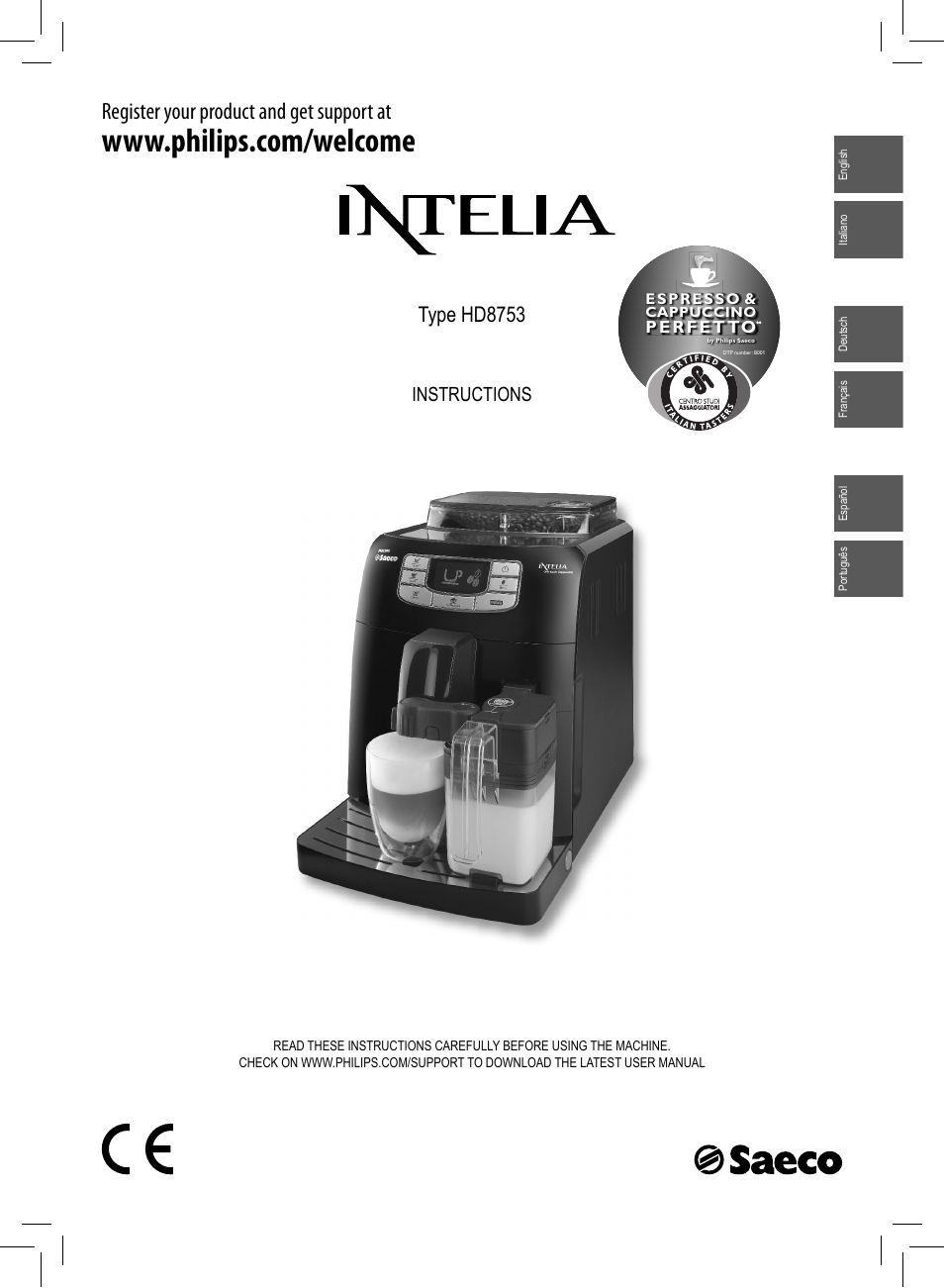 Philips Saeco Kaffeevollautomat User Manual | 68 pages