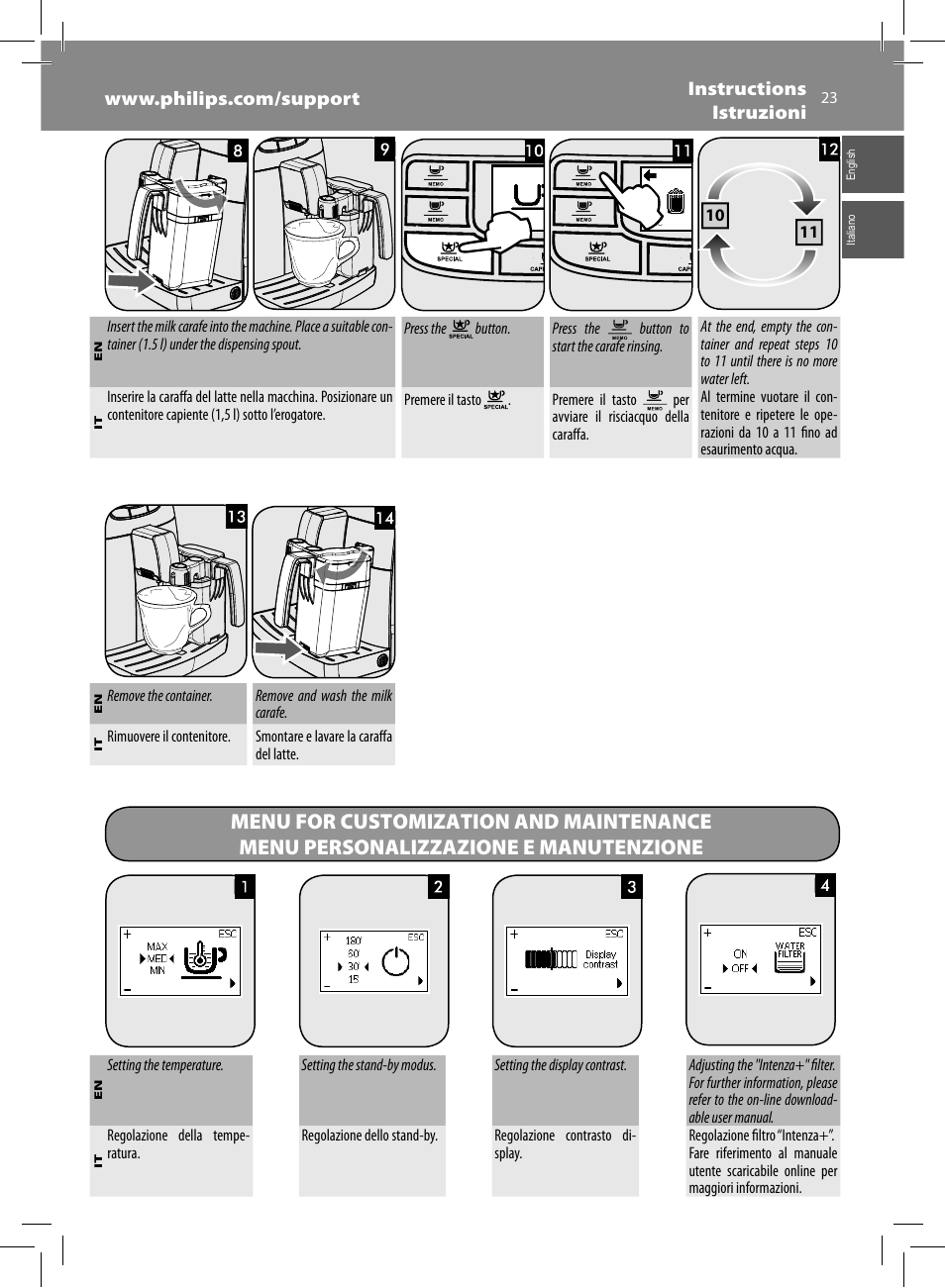 Philips Saeco Kaffeevollautomat User Manual | Page 23 / 68