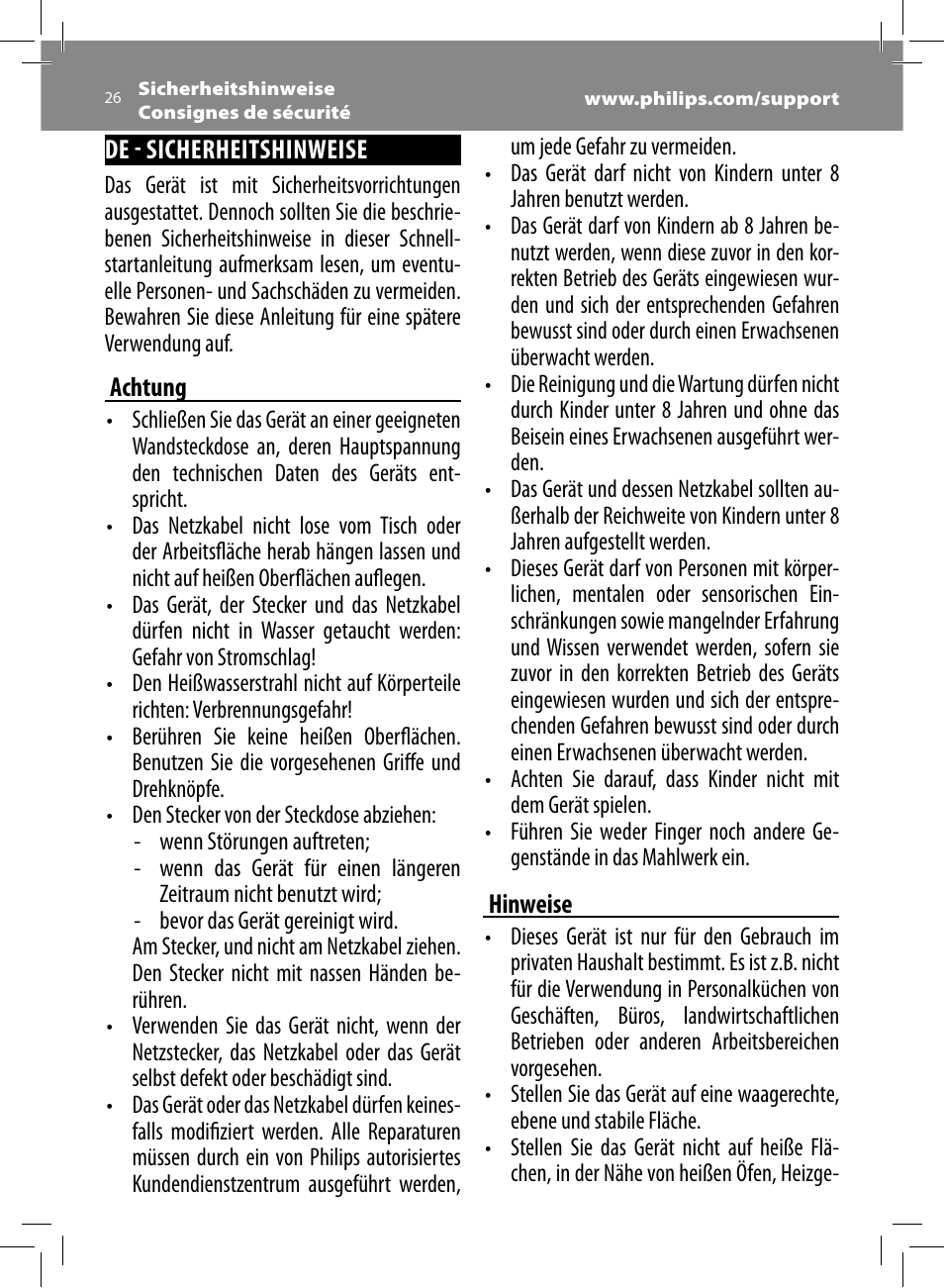 Philips Saeco Kaffeevollautomat User Manual | Page 26 / 68