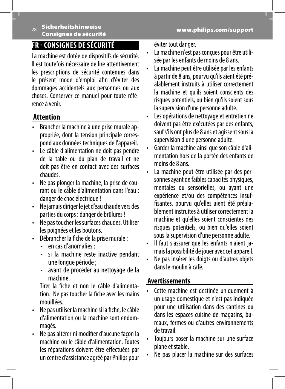 Philips Saeco Kaffeevollautomat User Manual | Page 28 / 68