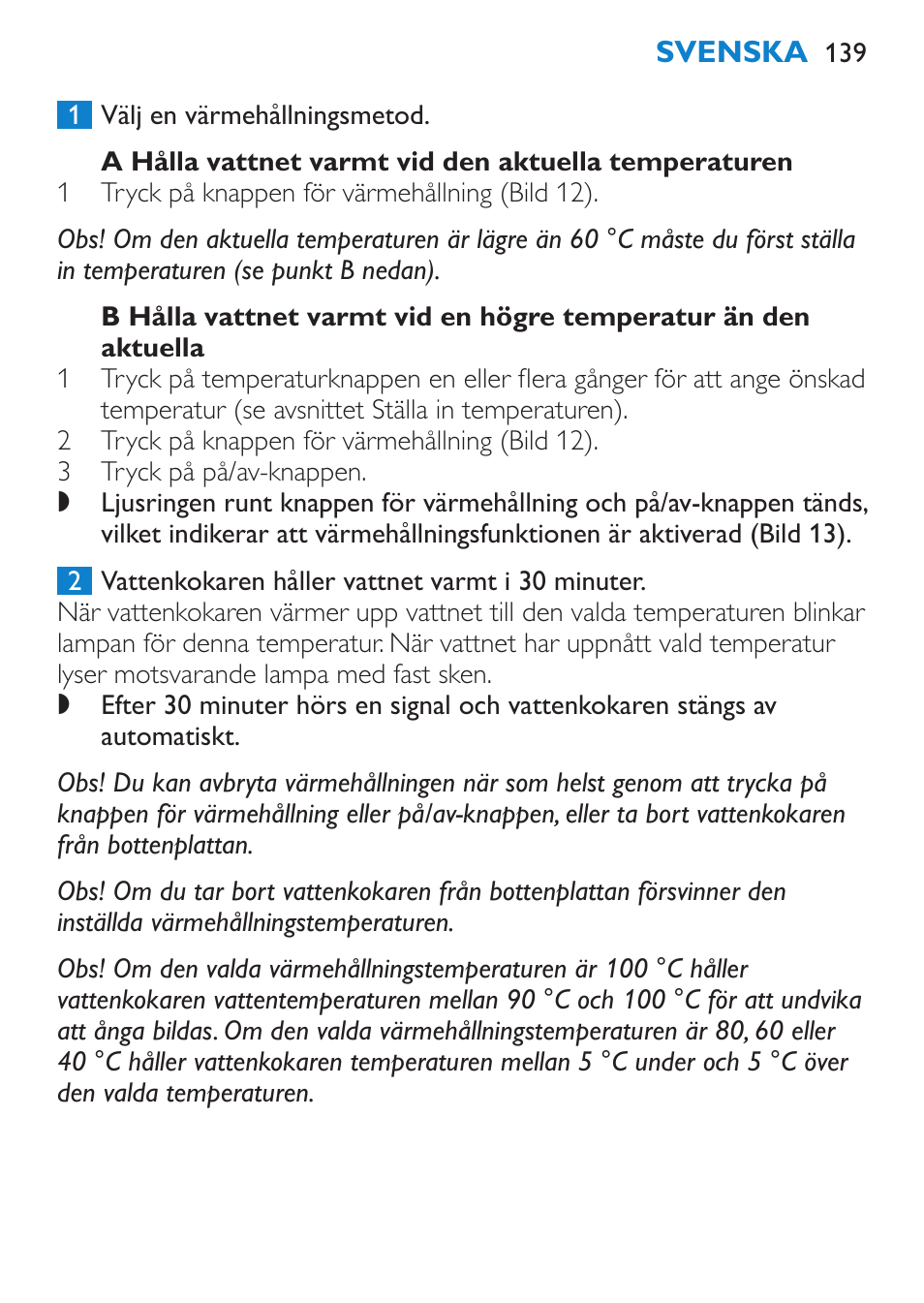 Rengöring och avkalkning | Philips Wasserkocher User Manual | Page 139 / 160