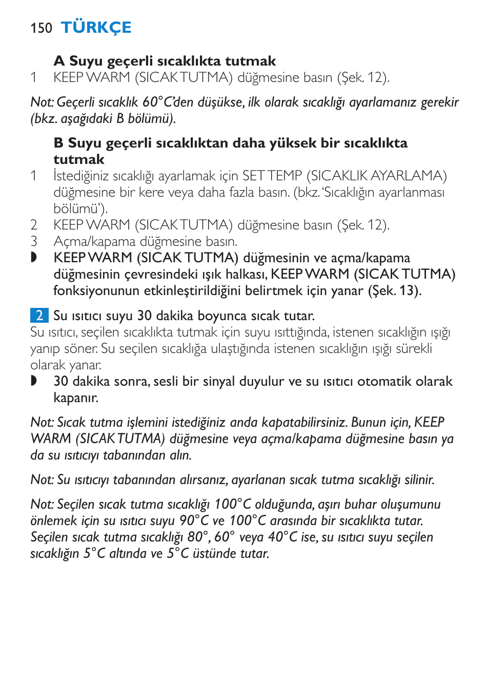 Temizlik ve kireç temizleme, Su ısıtıcının ve tabanının temizlenmesi | Philips Wasserkocher User Manual | Page 150 / 160