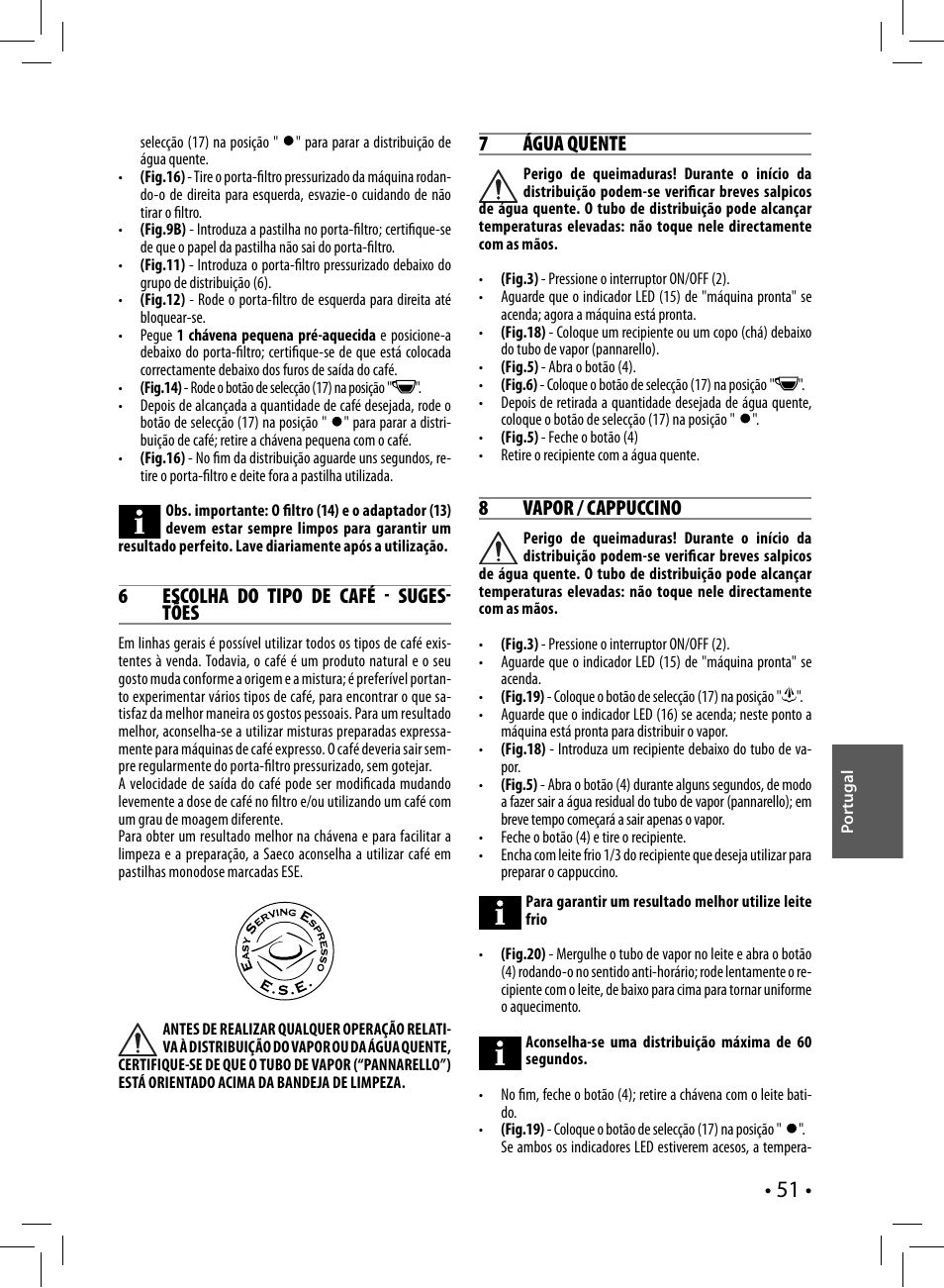 Philips Saeco Nina Siebträger-Espressomaschine User Manual | Page 51 / 76