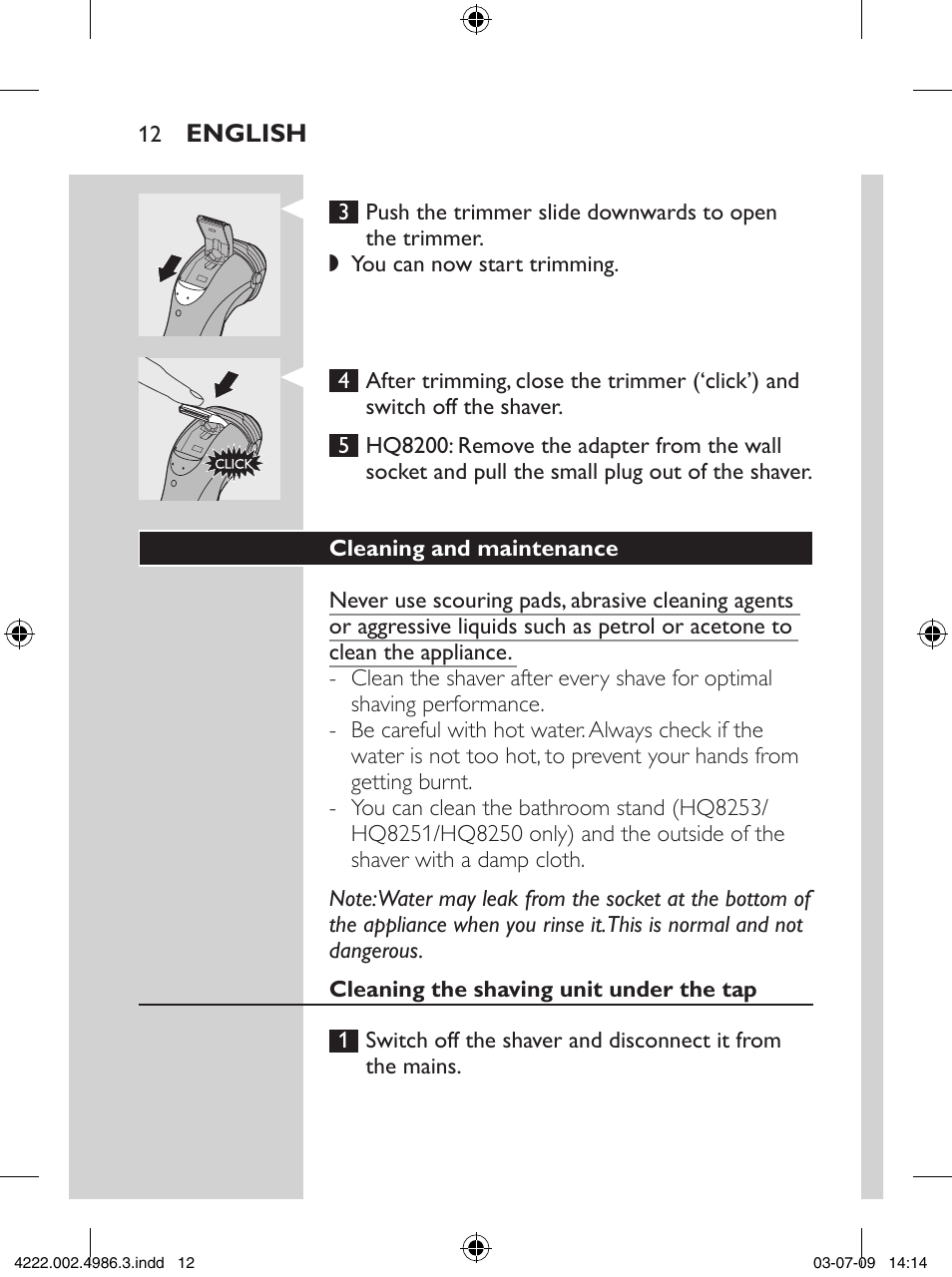 Philips Elektrorasierer User Manual | Page 10 / 124