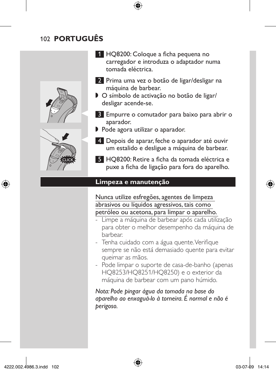 Philips Elektrorasierer User Manual | Page 100 / 124