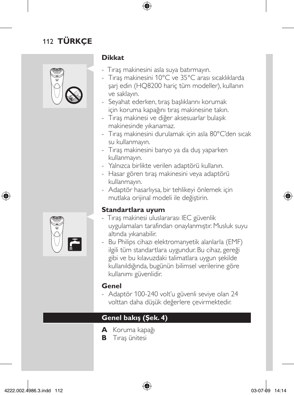 Philips Elektrorasierer User Manual | Page 110 / 124