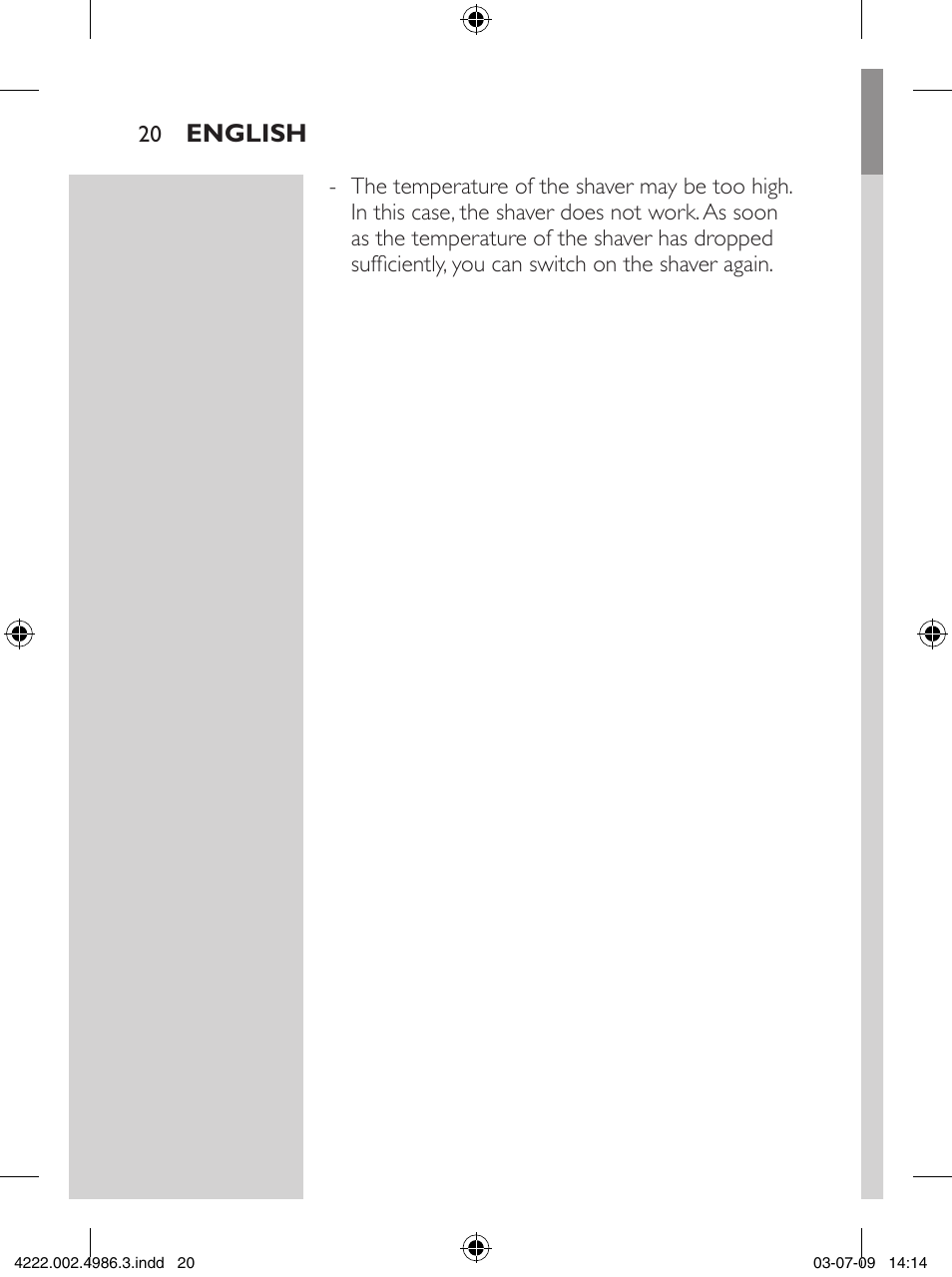 English | Philips Elektrorasierer User Manual | Page 18 / 124