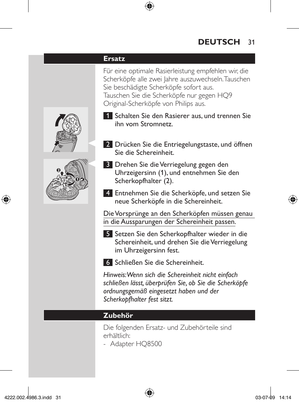 Philips Elektrorasierer User Manual | Page 29 / 124