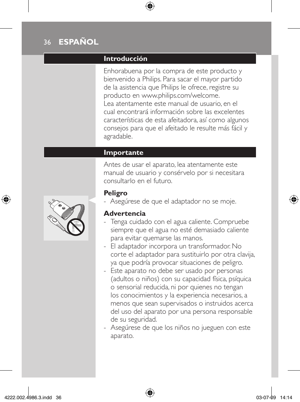 Philips Elektrorasierer User Manual | Page 34 / 124