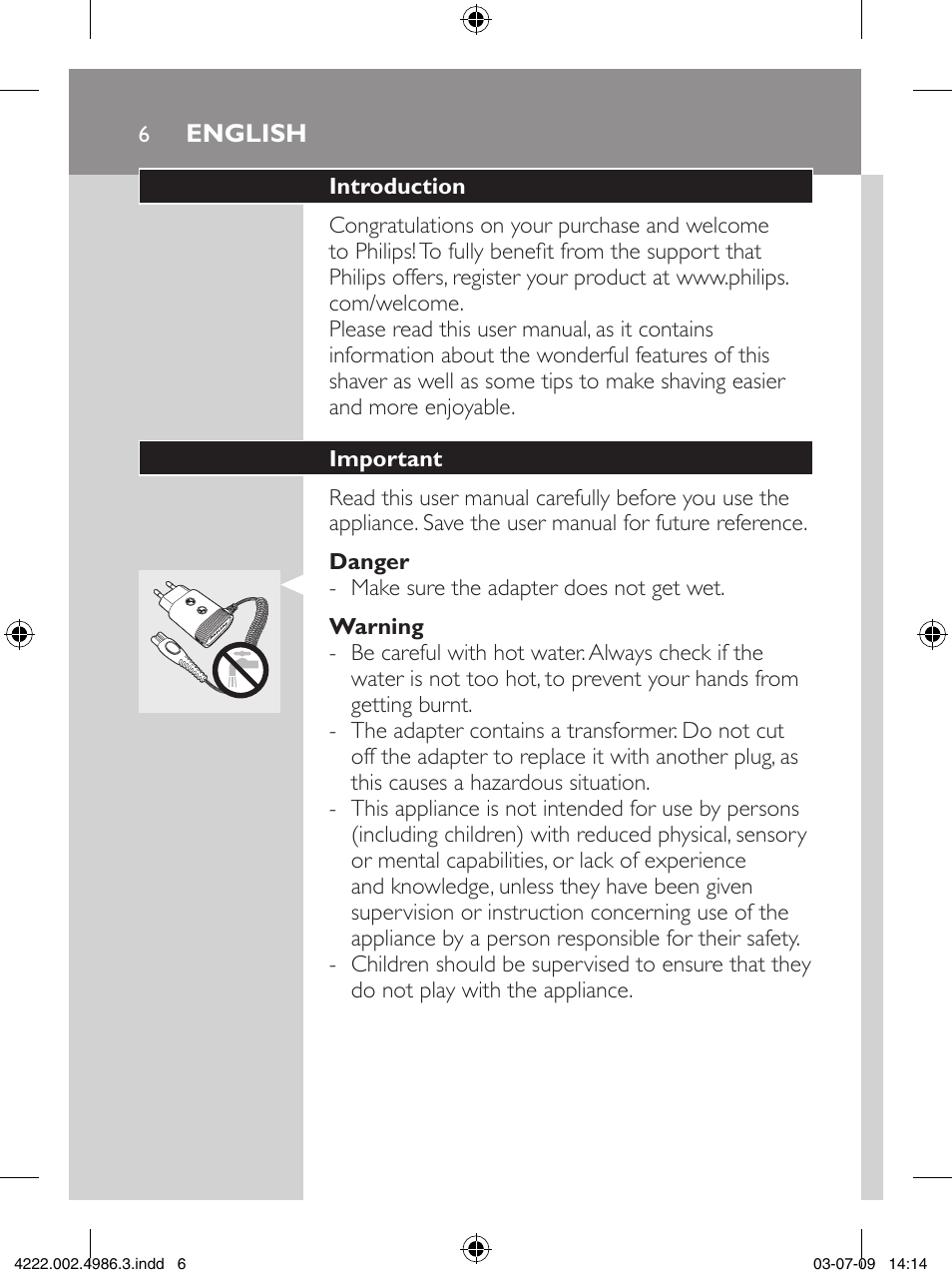 Philips Elektrorasierer User Manual | Page 4 / 124