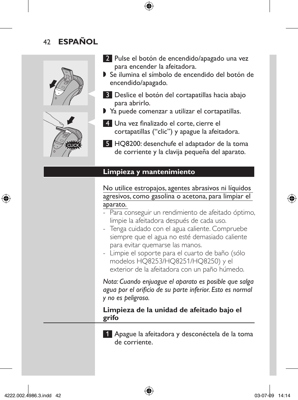 Philips Elektrorasierer User Manual | Page 40 / 124