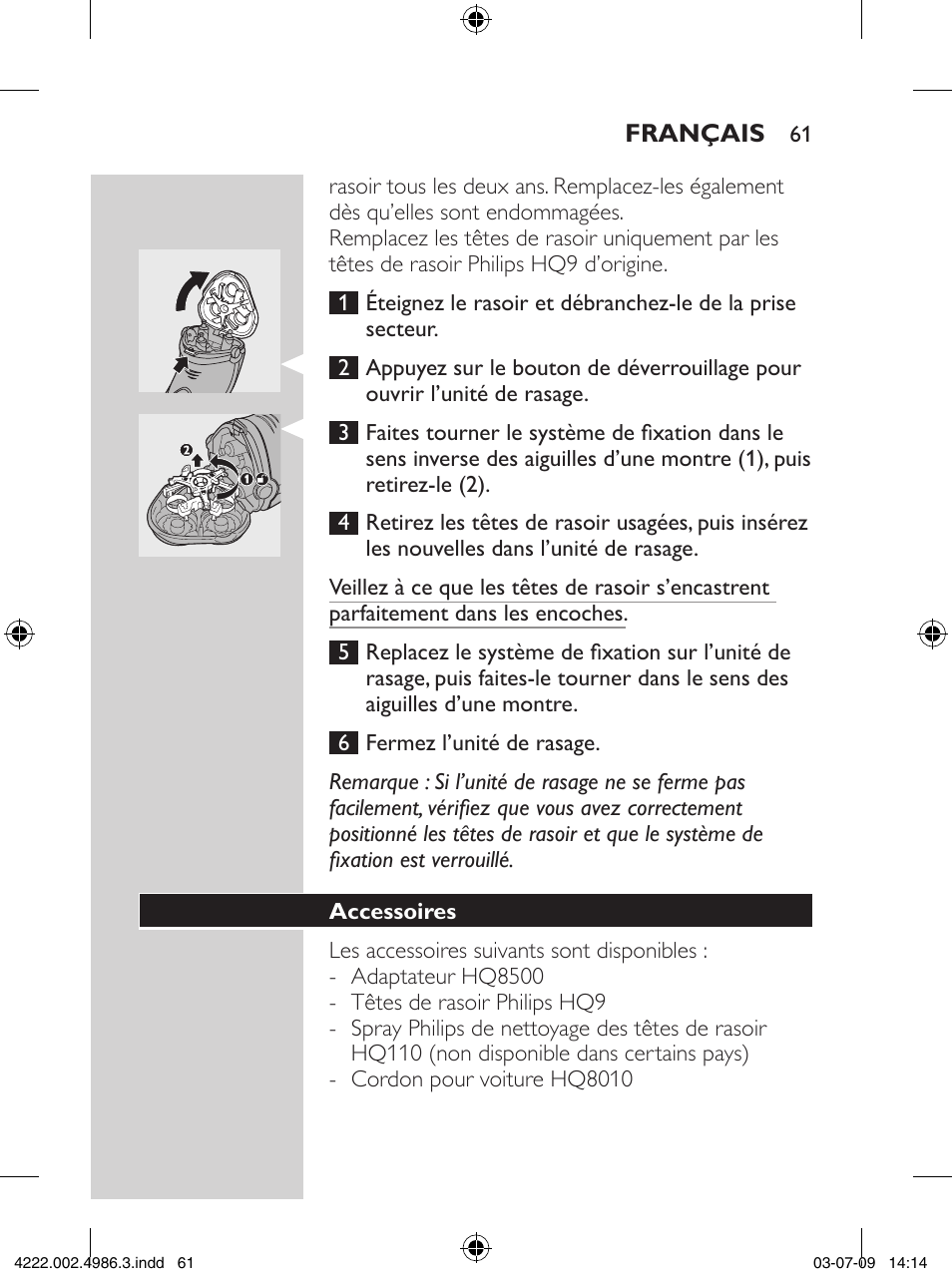 Philips Elektrorasierer User Manual | Page 59 / 124