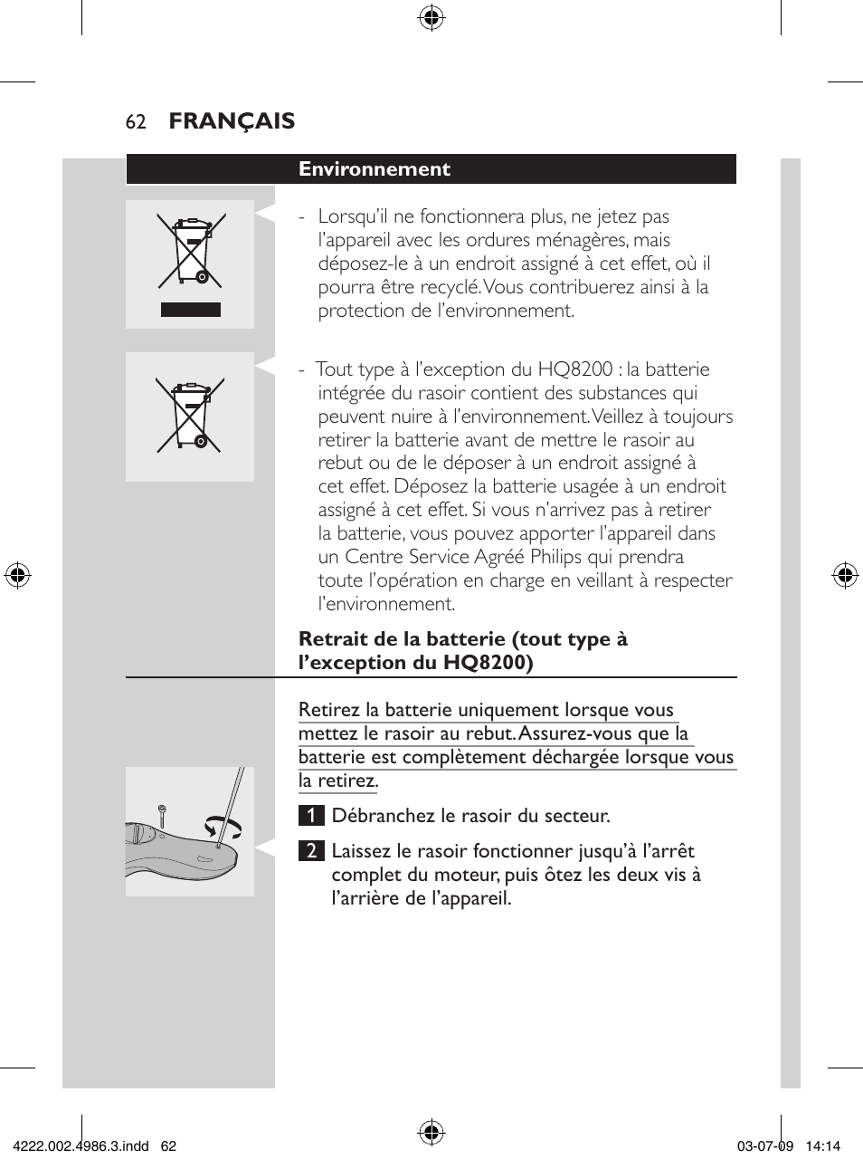 Philips Elektrorasierer User Manual | Page 60 / 124