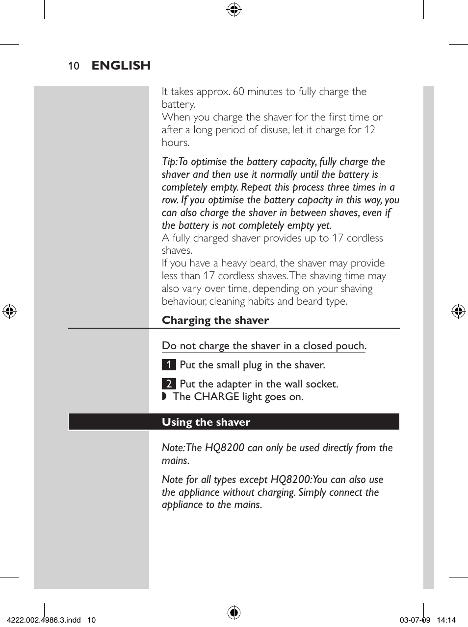 Philips Elektrorasierer User Manual | Page 8 / 124