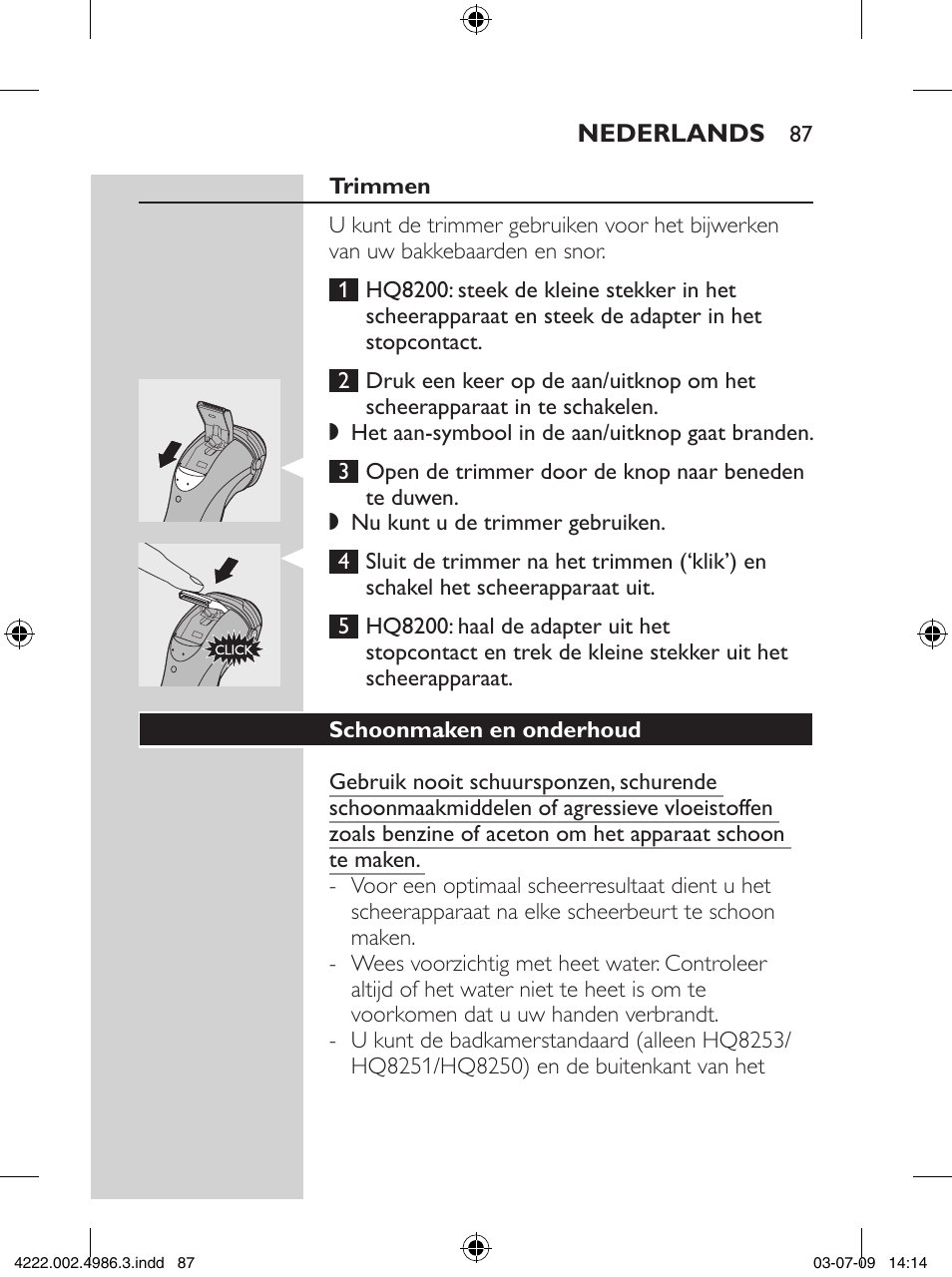 Philips Elektrorasierer User Manual | Page 85 / 124