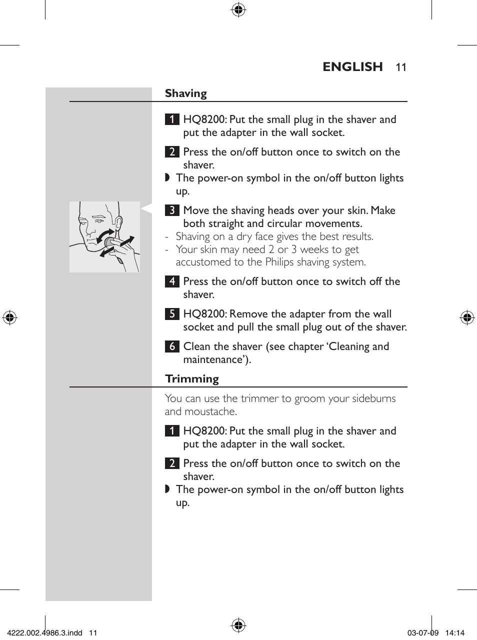 Philips Elektrorasierer User Manual | Page 9 / 124