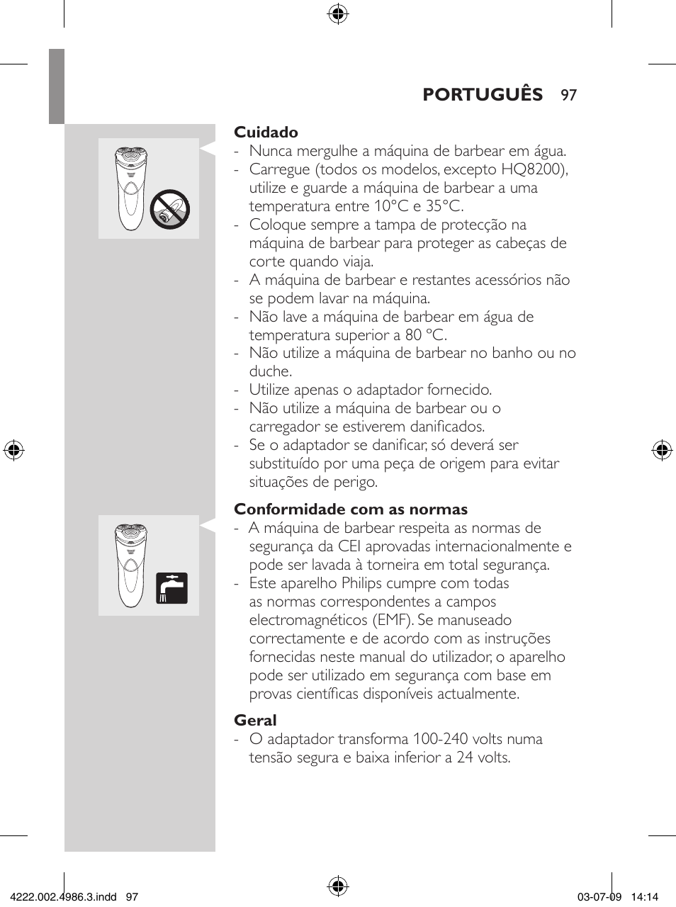 Philips Elektrorasierer User Manual | Page 95 / 124