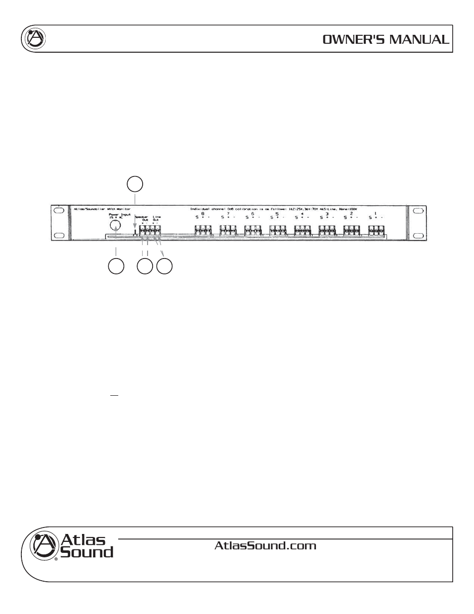 Owner's manual | Atlas Sound MVXA User Manual | Page 6 / 8