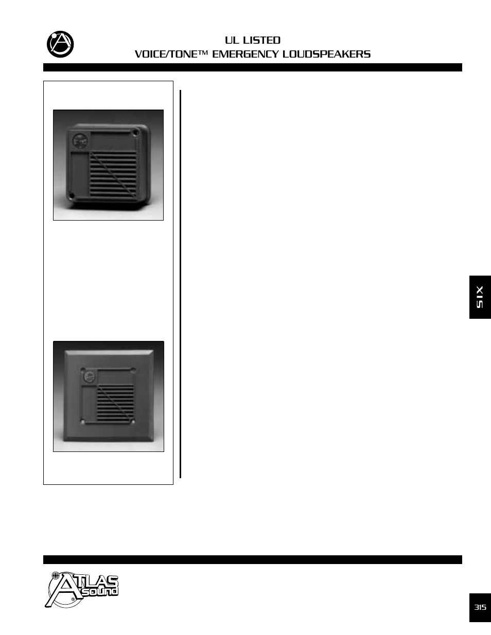 Atlas Sound Speaker User Manual | 4 pages