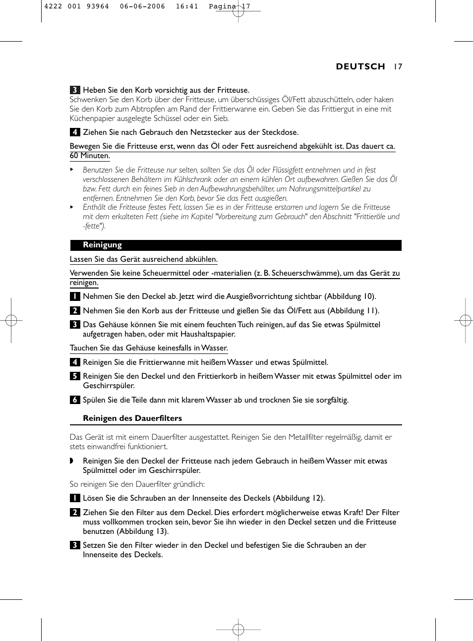 Philips Fritteuse User Manual | Page 17 / 42