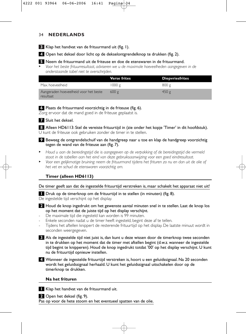 Philips Fritteuse User Manual | Page 34 / 42