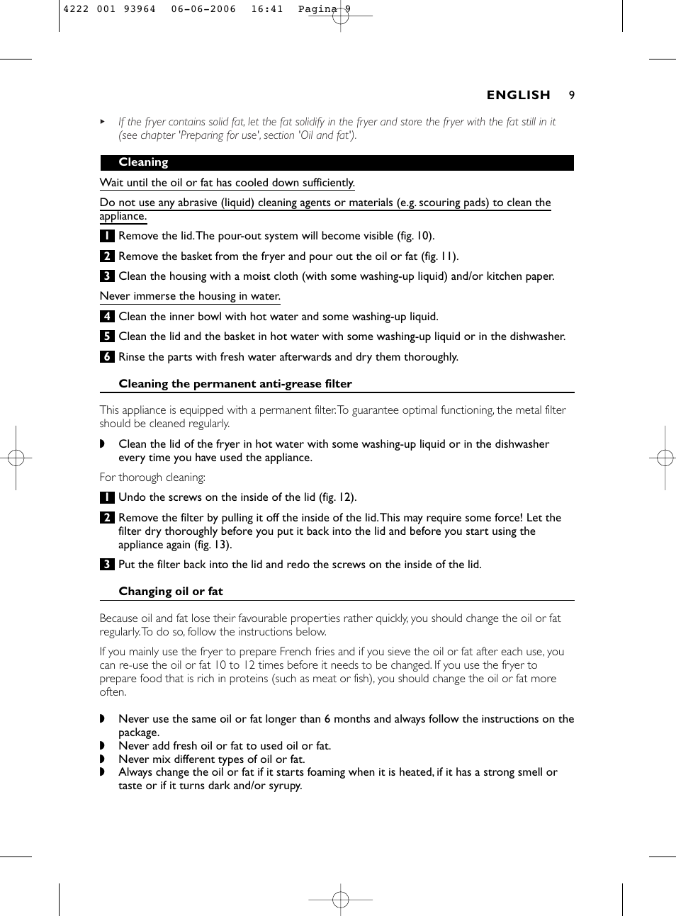 Philips Fritteuse User Manual | Page 9 / 42