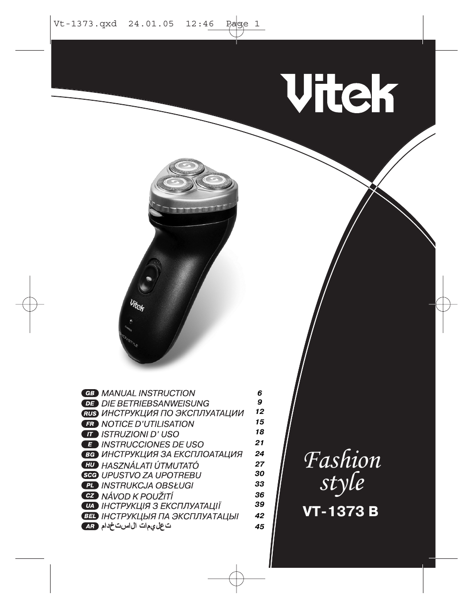 Vitek VT-1373 User Manual | 48 pages