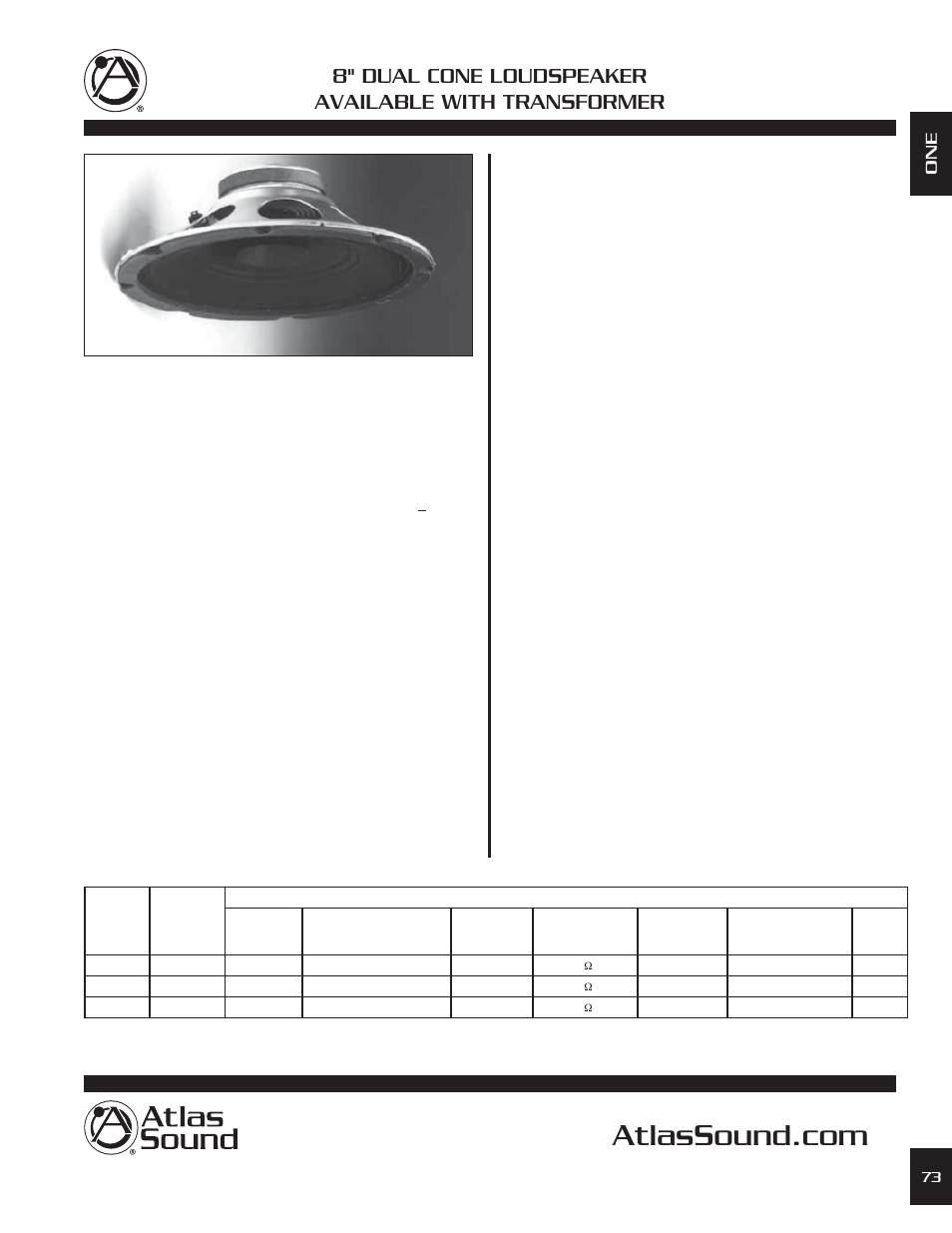 Atlas Sound C5AT72 User Manual | 2 pages