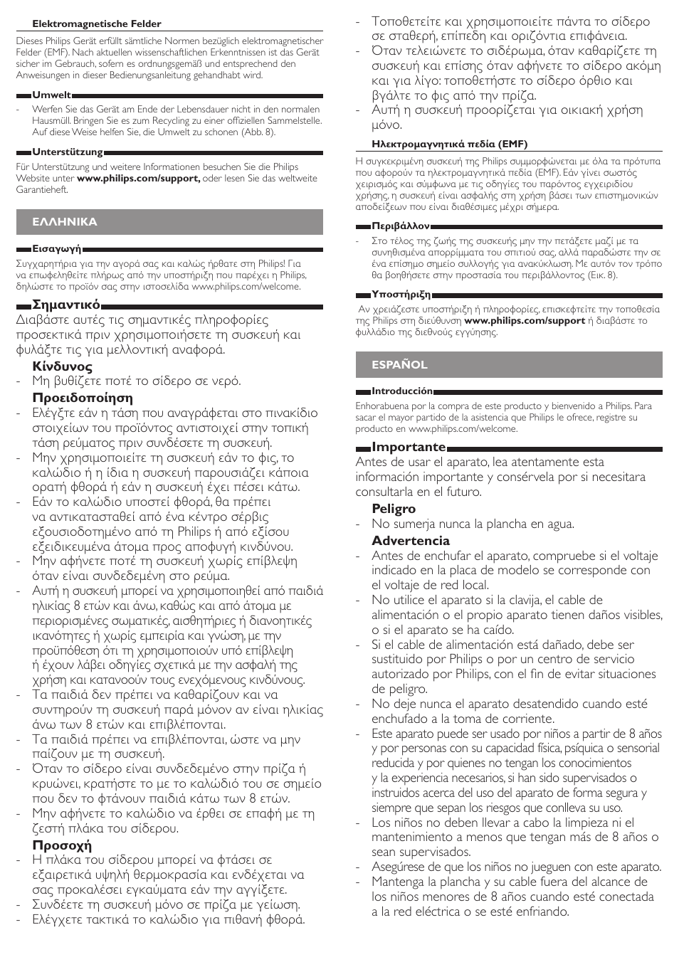 Philips Trocken-Bügeleisen User Manual | Page 3 / 8