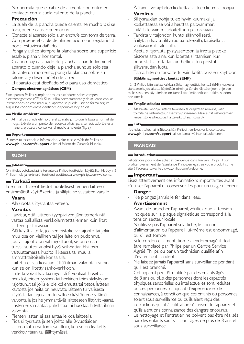 Philips Trocken-Bügeleisen User Manual | Page 4 / 8