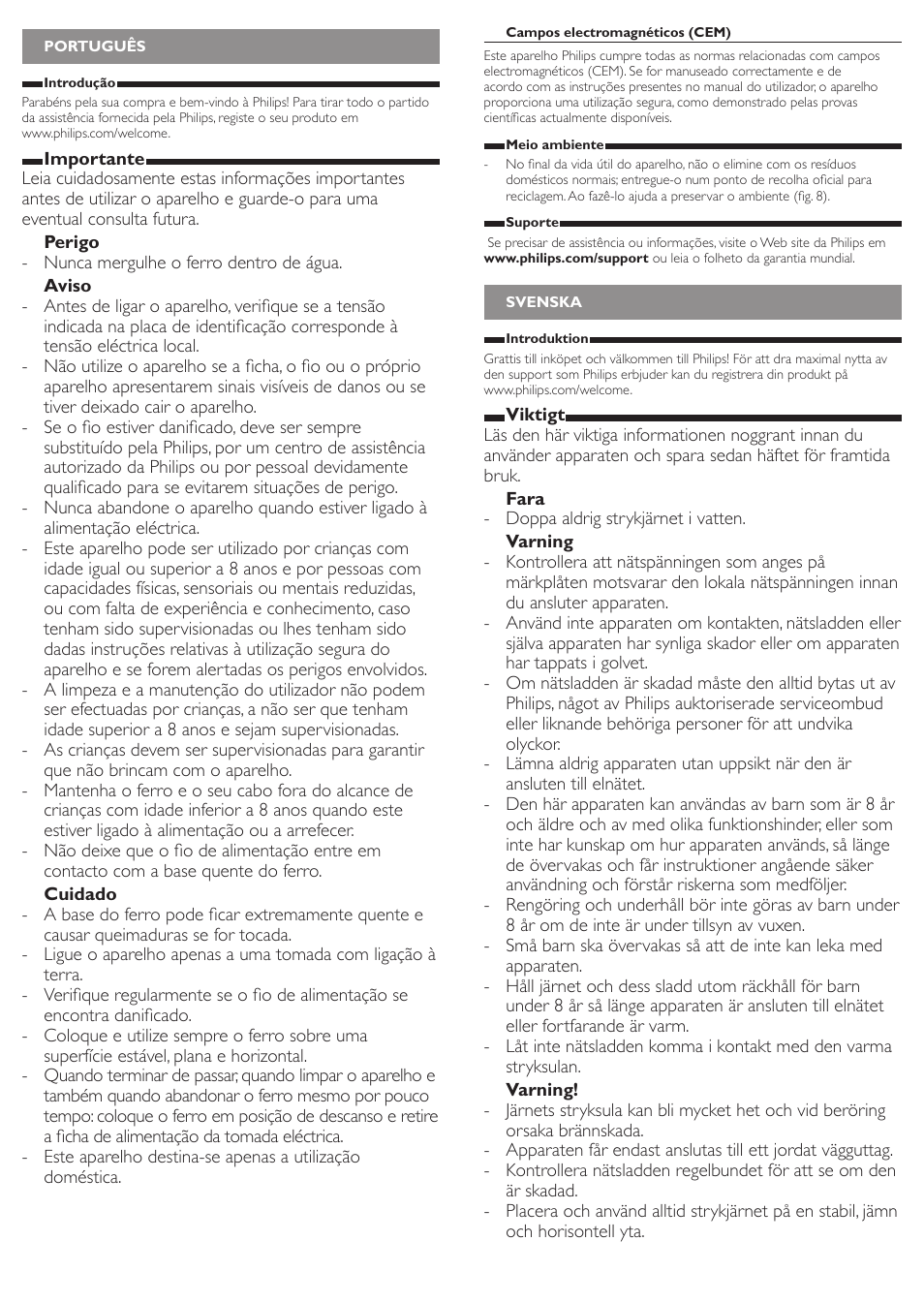 Philips Trocken-Bügeleisen User Manual | Page 7 / 8
