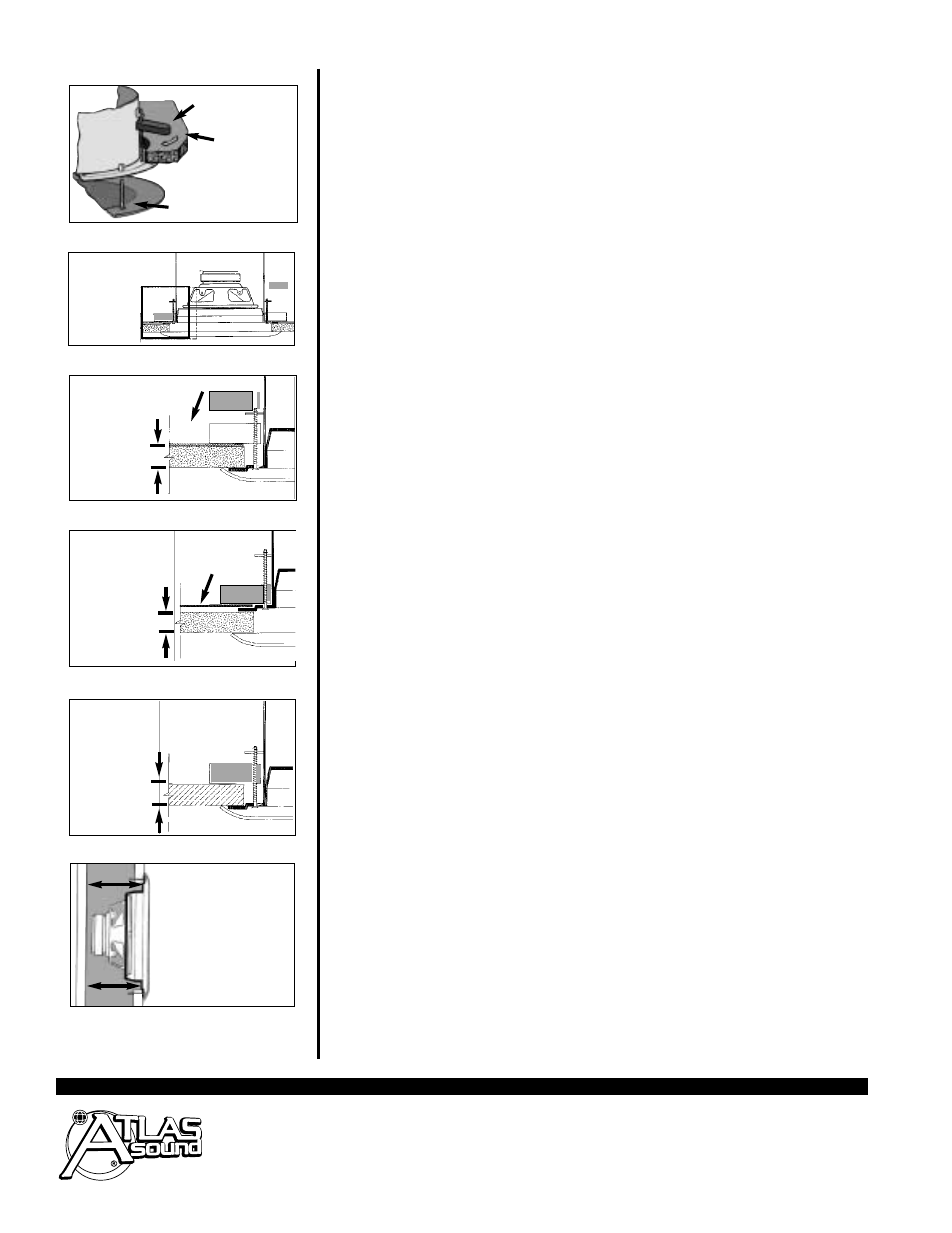 Strategy series, 4" system installation, Architect and engineer specifications | Atlas Sound STRATEGY SERIES FA95-4 User Manual | Page 4 / 4