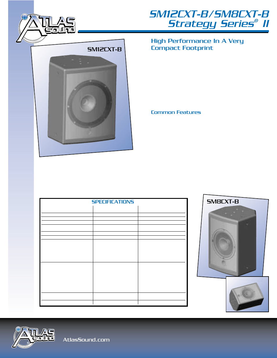 Atlas Sound SM8CXT-B User Manual | 2 pages