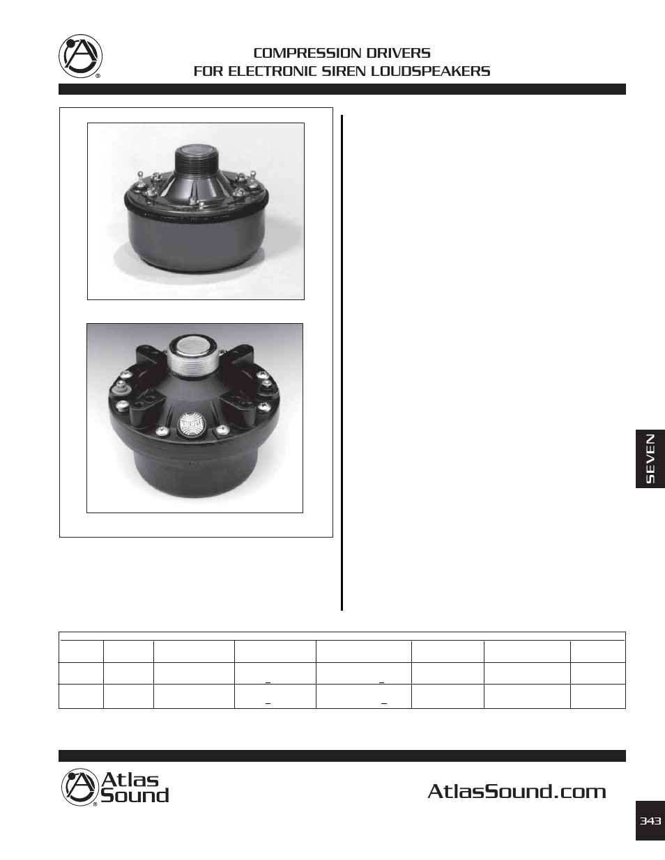 Atlas Sound SD-370A User Manual | 2 pages