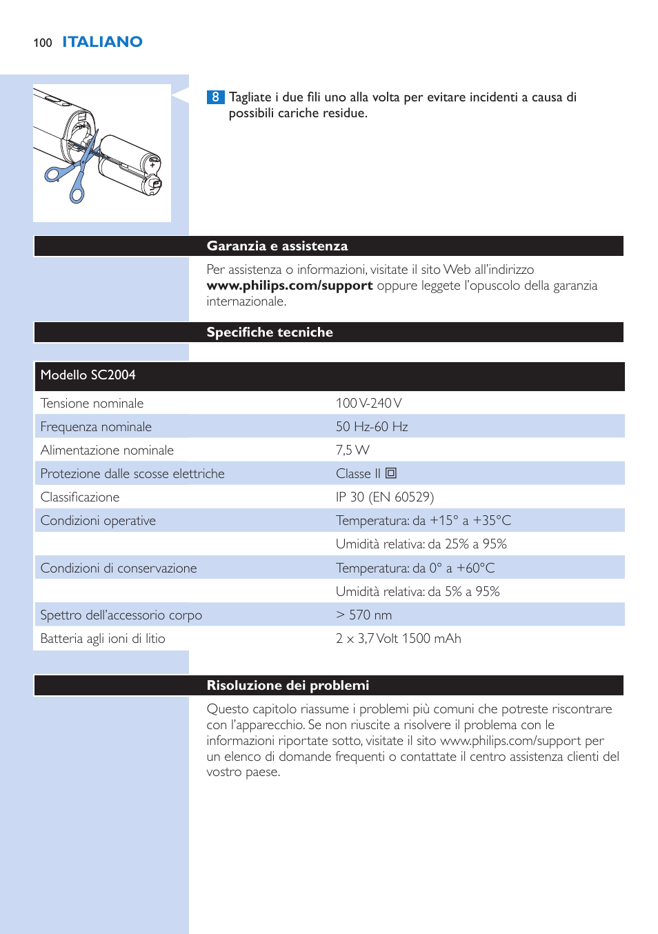 Philips Lumea IPL Haarentfernungssystem User Manual | Page 100 / 106