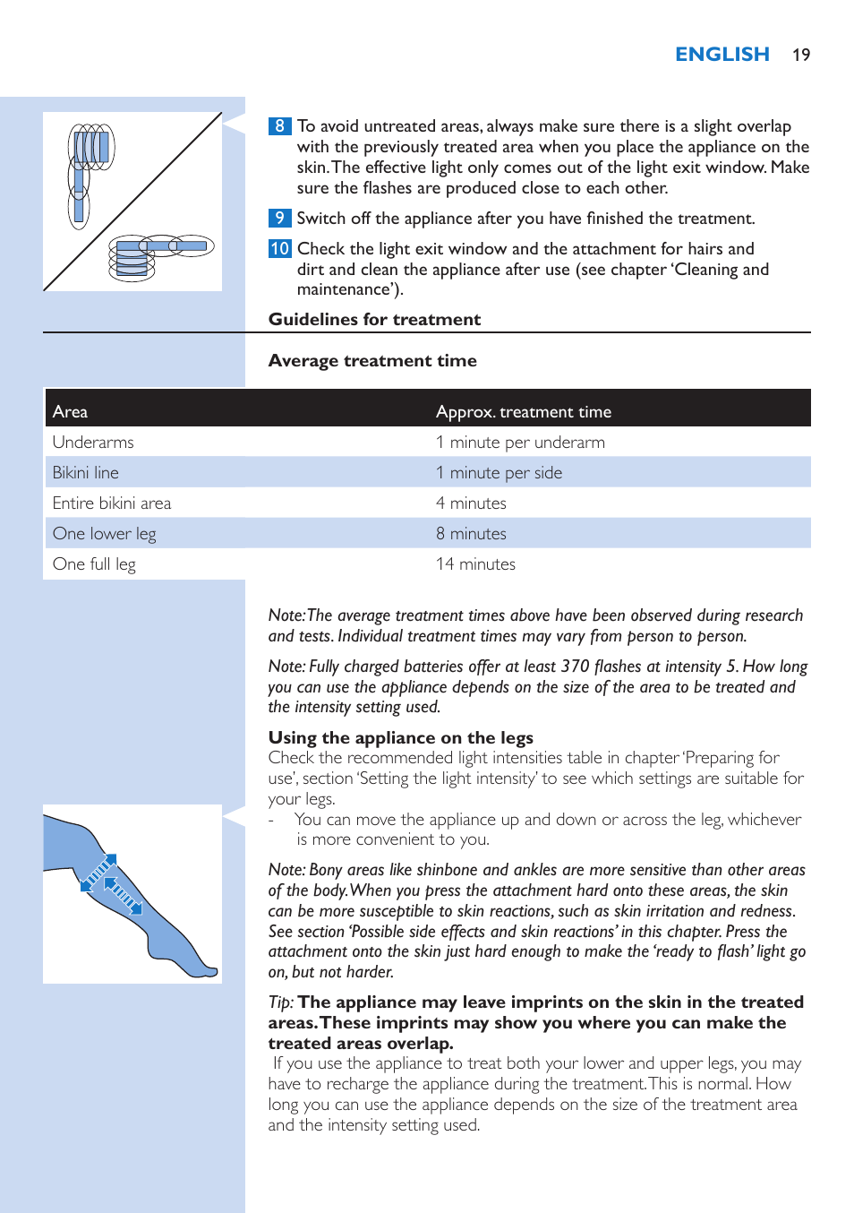 Philips Lumea IPL Haarentfernungssystem User Manual | Page 19 / 106