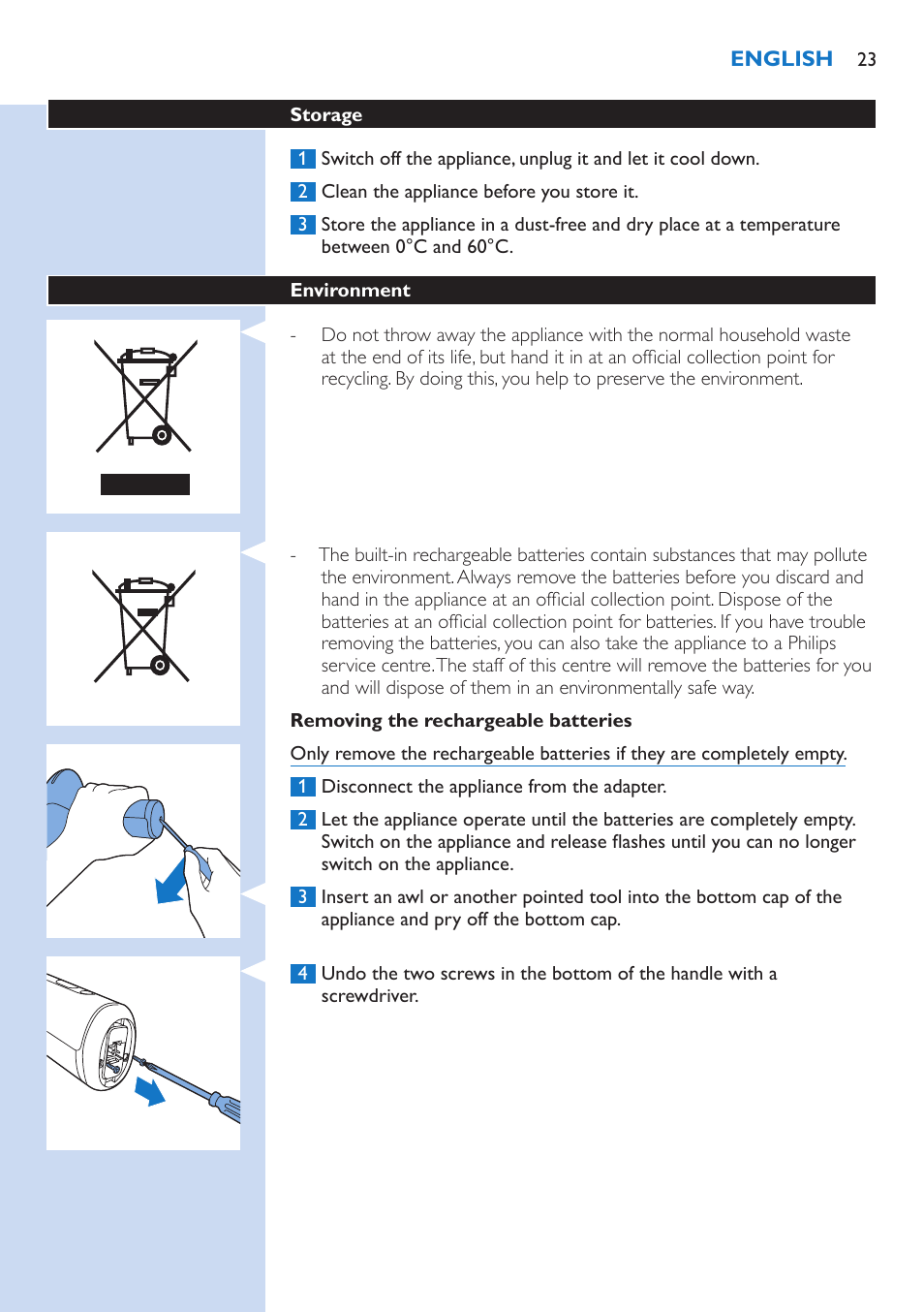 Philips Lumea IPL Haarentfernungssystem User Manual | Page 23 / 106