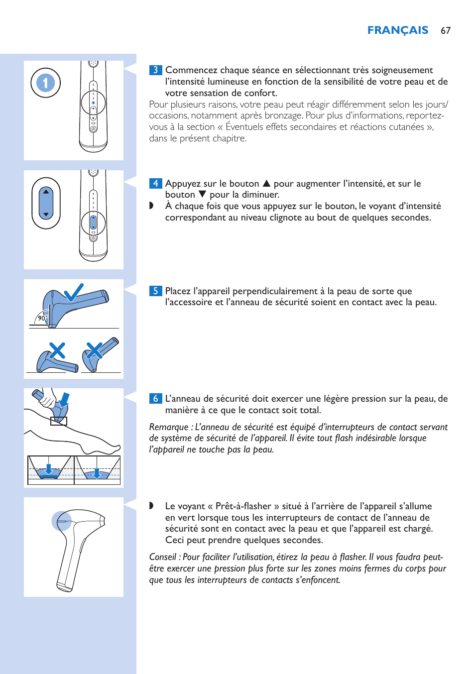 Philips Lumea IPL Haarentfernungssystem User Manual | Page 67 / 106