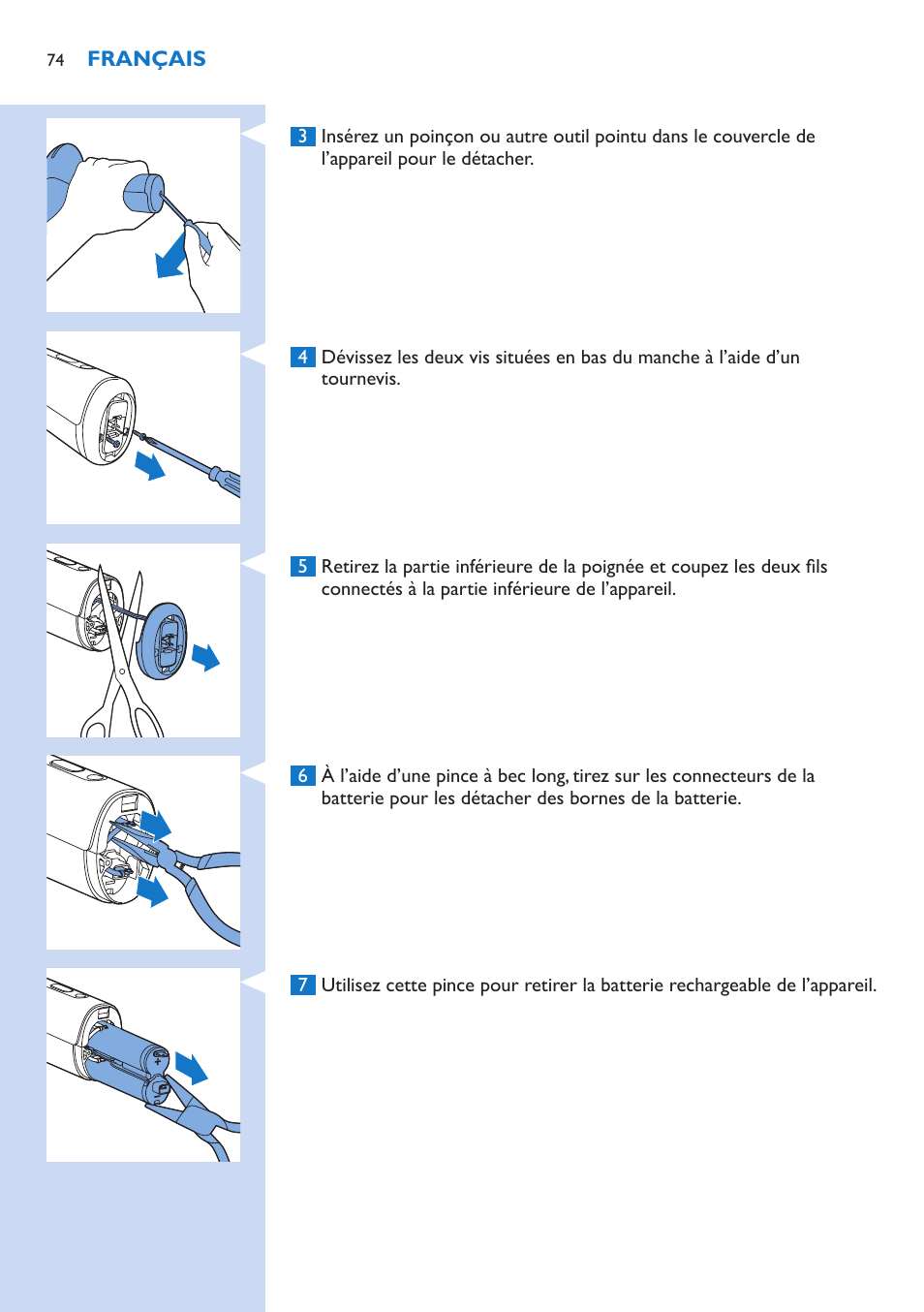 Philips Lumea IPL Haarentfernungssystem User Manual | Page 74 / 106