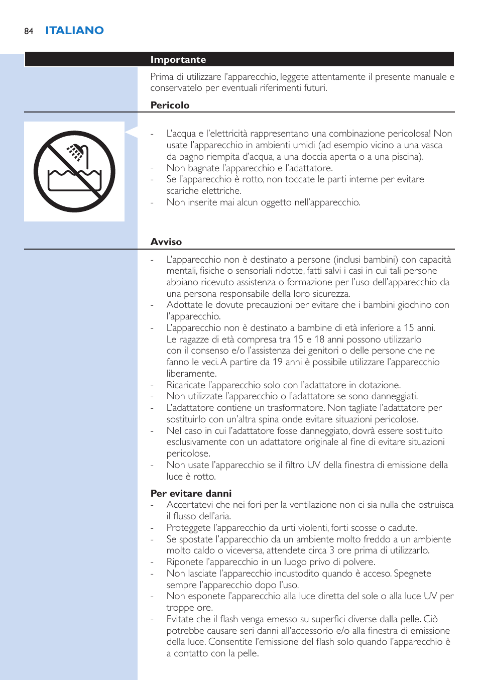 Philips Lumea IPL Haarentfernungssystem User Manual | Page 84 / 106