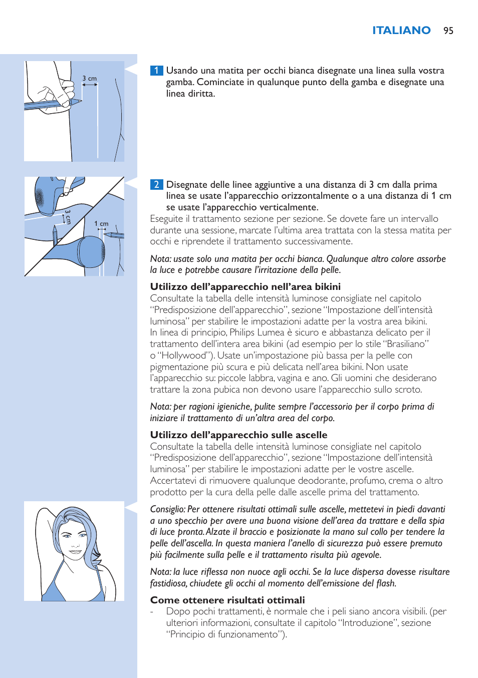 Philips Lumea IPL Haarentfernungssystem User Manual | Page 95 / 106