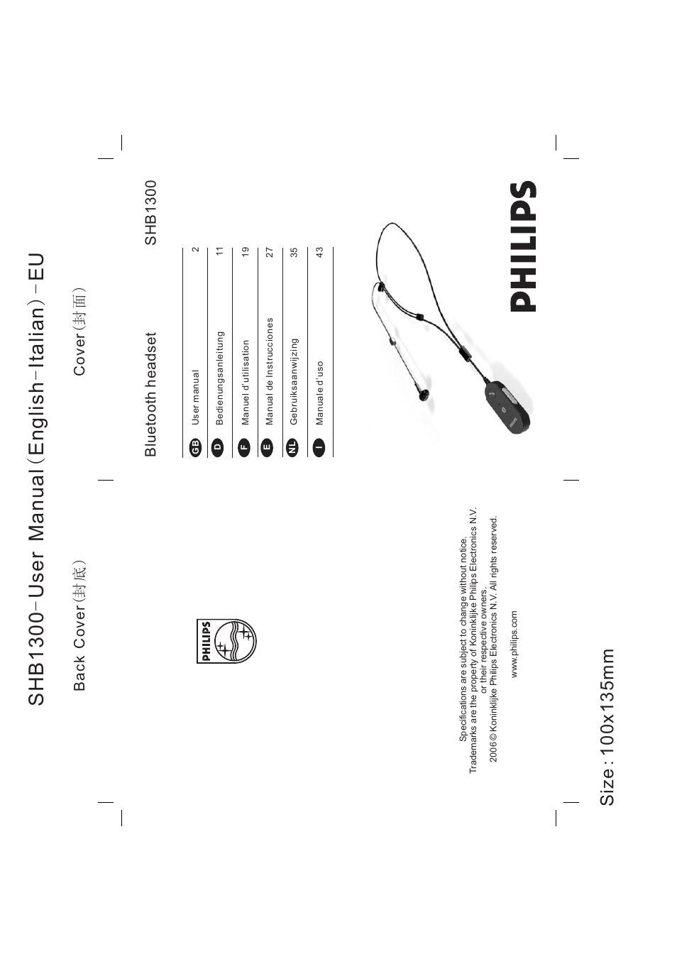 Philips Bluetooth-Headset User Manual | 26 pages